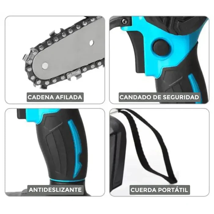 Motosierra Inalámbrica Premium + 2X Baterías 28v Recargable y Regalos Exclusivos