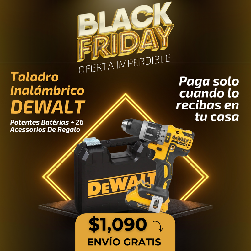 Kit Taladro DeWALT Inalámbrico de Litio - CIERRE DE LA TIENDA